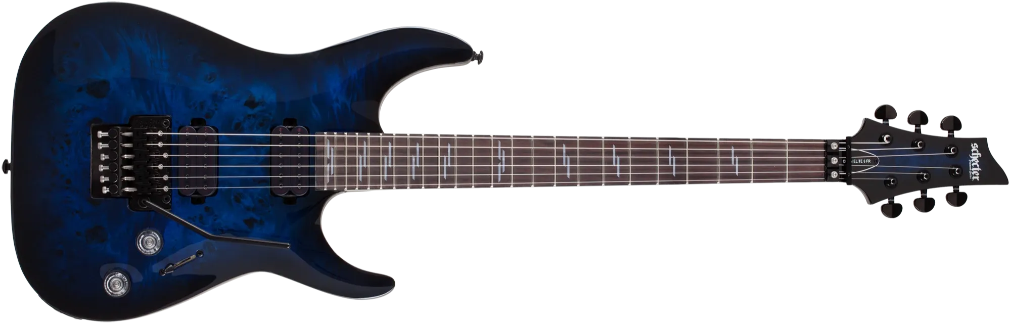 Schecter Omen Elite 6 FR See Thru Blue Burst